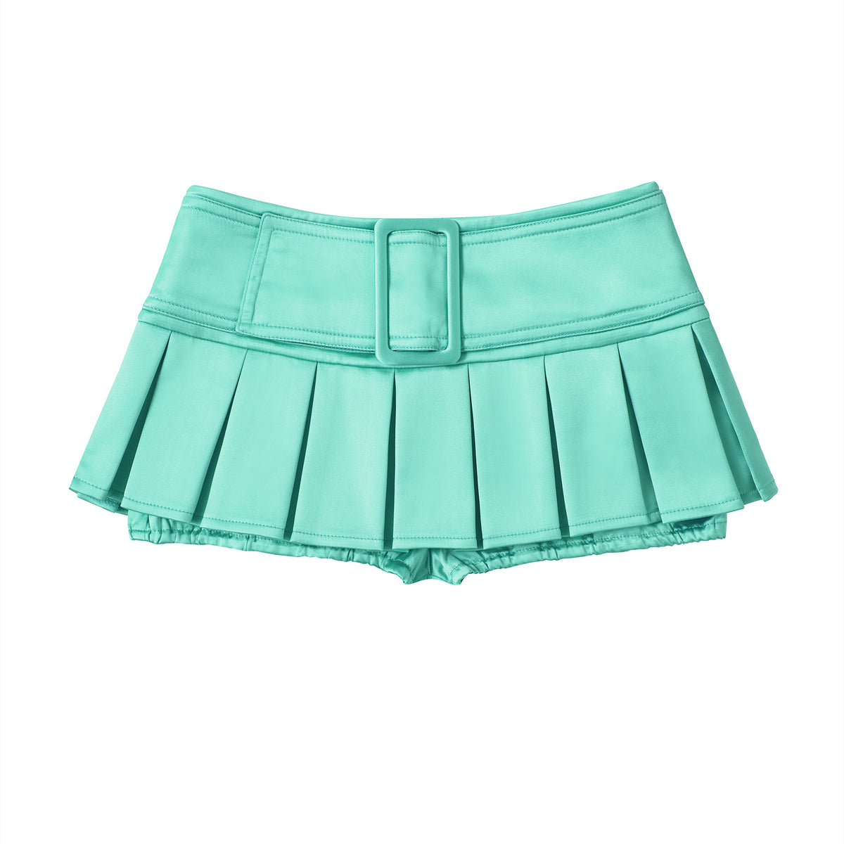 SATIN PLEATED SKIRT