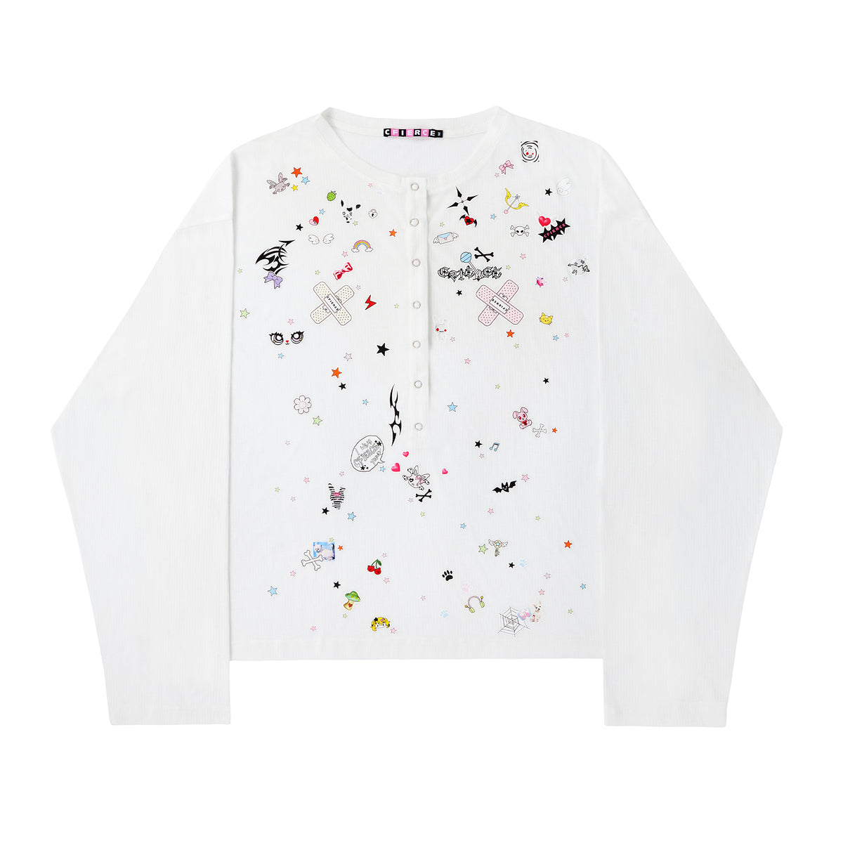 STICKER PRINT CARDIGAN
