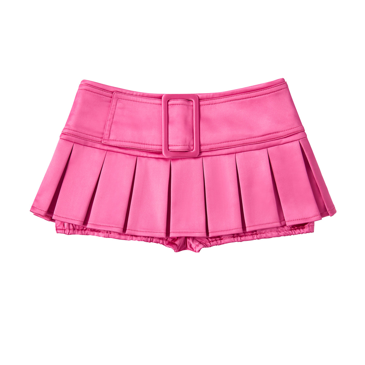 SATIN PLEATED SKIRT