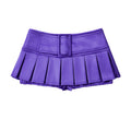 SATIN PLEATED SKIRT