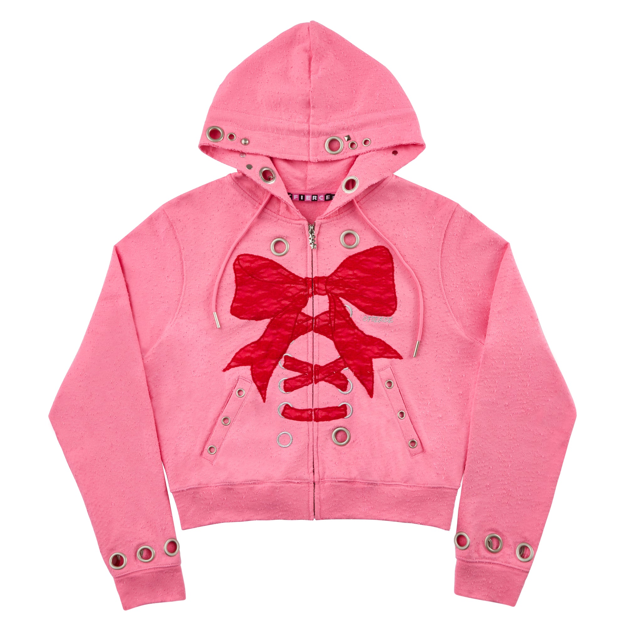 LACE BOW HOODIE