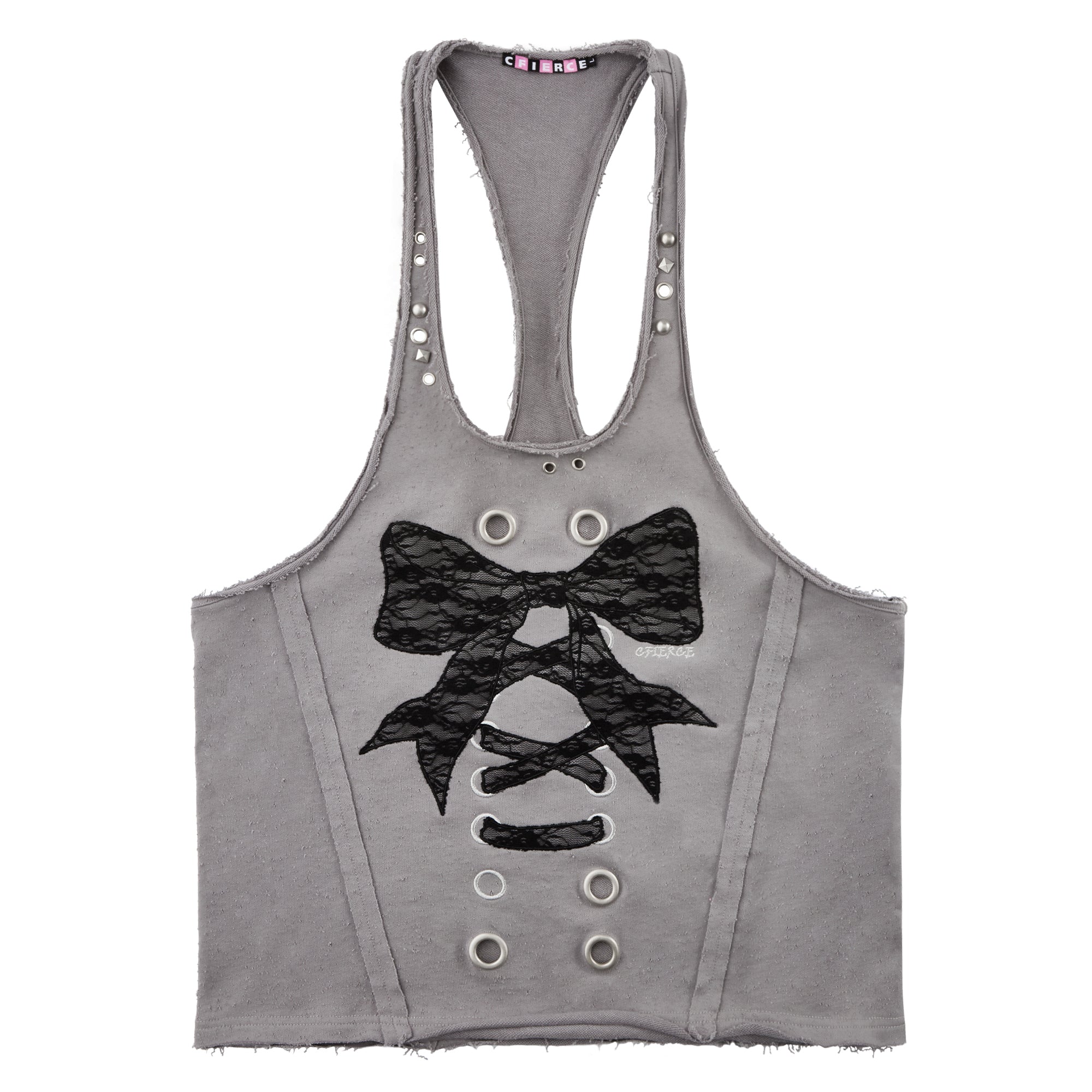 LACE BOW LOOSE TANK TOP