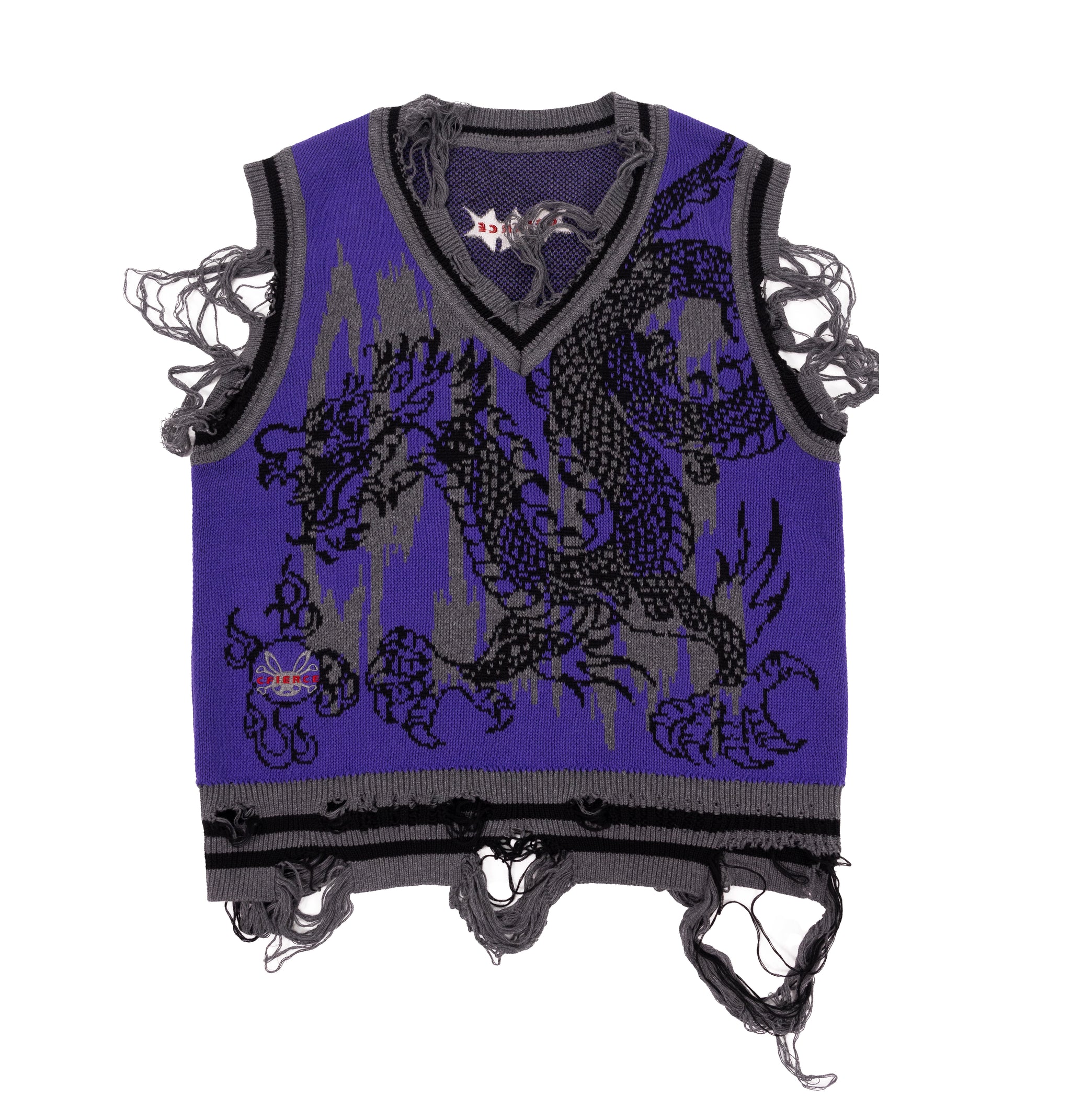 Sasquatchfabrix CURLED DRAGON KNIT VEST