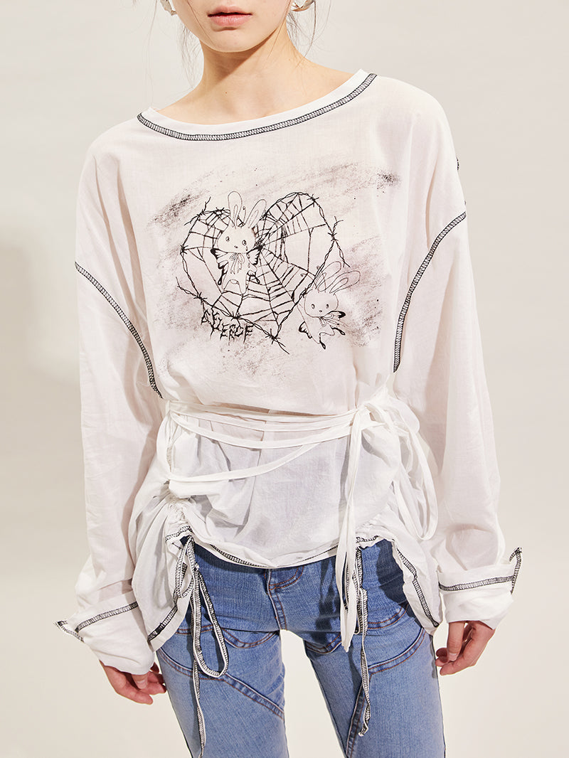 FAIRYRABBIT PRINT TOP