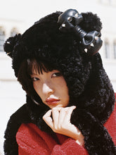 Load image into Gallery viewer, PUNK CAT HOODED SCARF
