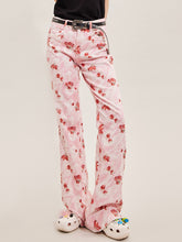 Load image into Gallery viewer, STRAWBERRY PRINT JEANS
