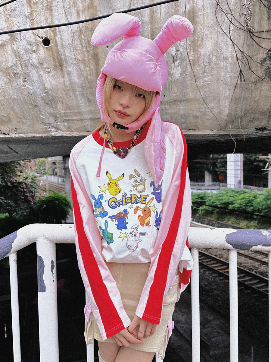PUFFY RABBIT HAT