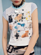 Load image into Gallery viewer, “LOVE ME ”KITTY TSHIRT
