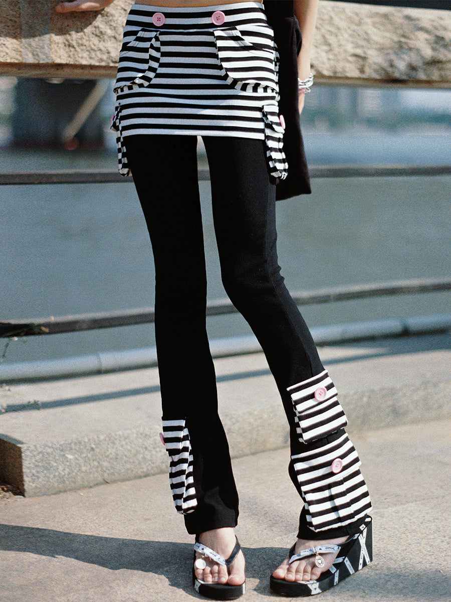 STRIPE TROUSERS-SKIRT