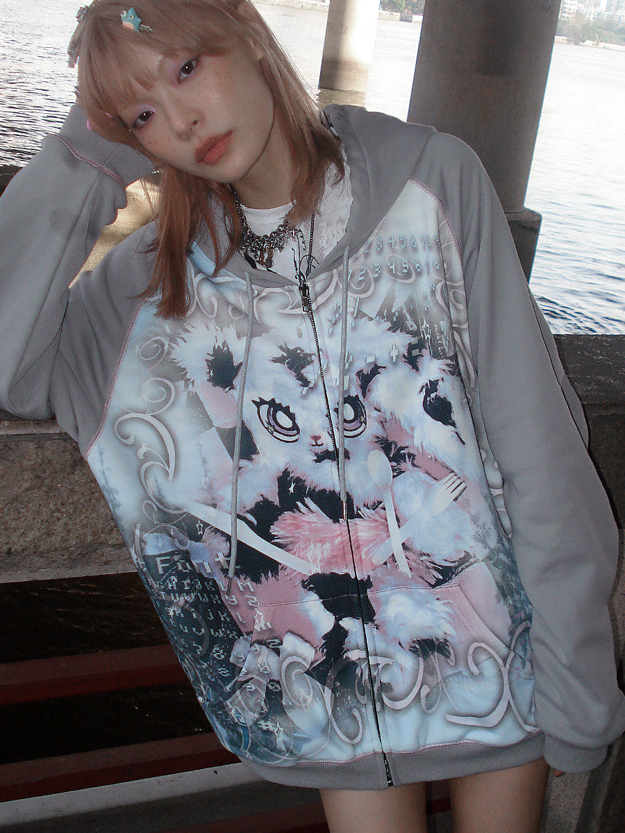 DELUSION ZIP UP HOODIE