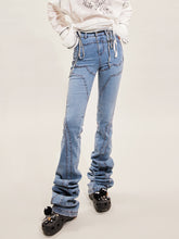 Load image into Gallery viewer, EXTRA LONG FOLDED JEANS
