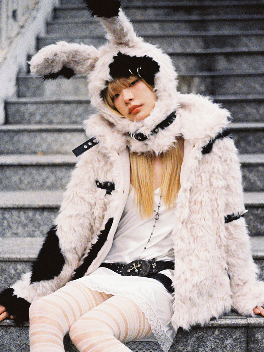 B&W PUNK BUNNY JACKET