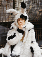 Load image into Gallery viewer, B&amp;W PUNK BUNNY HAT
