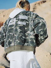 Load image into Gallery viewer, CAMOU DENIM JACKET
