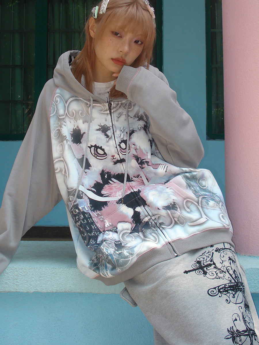 DELUSION ZIP UP HOODIE
