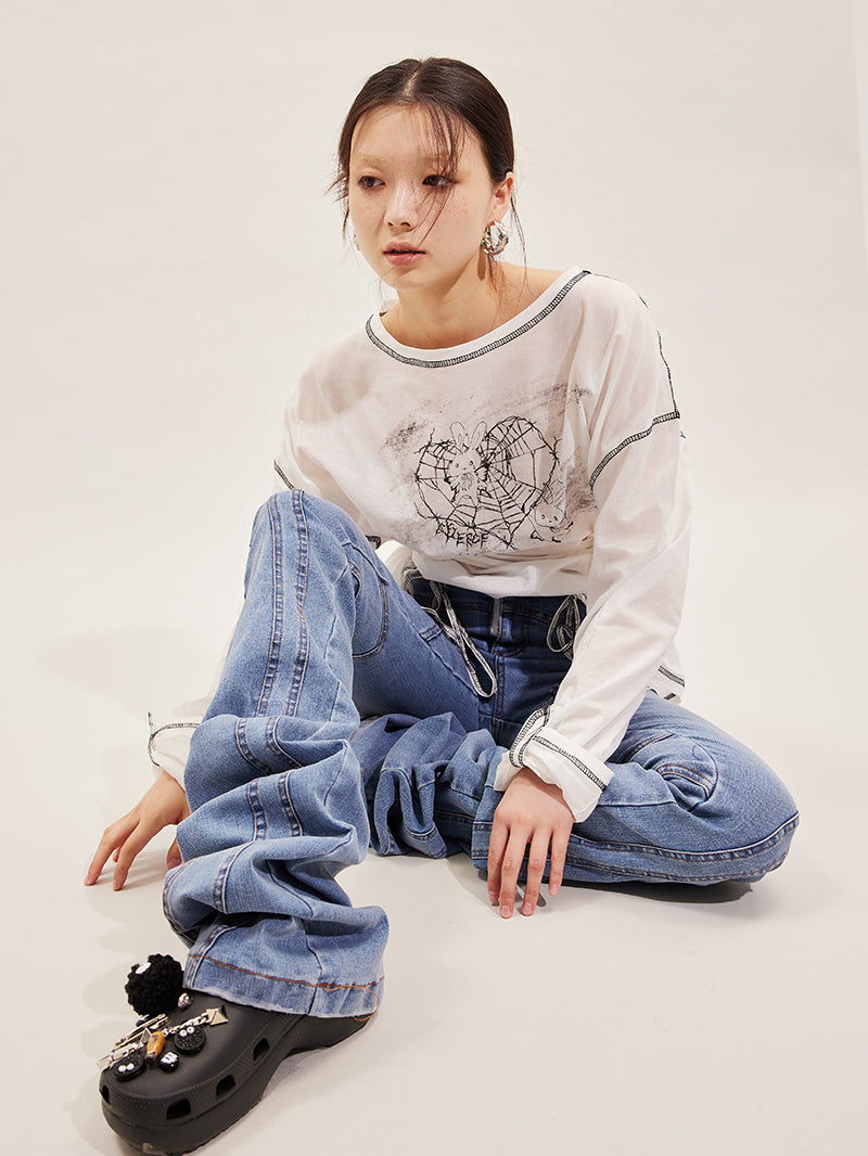 日本未入荷 CFIERCE / FAIRYRABBIT PRINT TOP FAIRYRABBIT PRINT TOP – CFierce