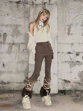 Load image into Gallery viewer, BROWN TROUSERS-SKIRT
