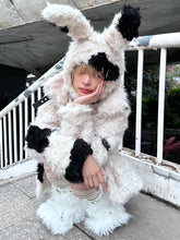 Load image into Gallery viewer, B&amp;W PUNK BUNNY HAT
