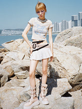 Load image into Gallery viewer, BEIGE PLEATED SKIRT
