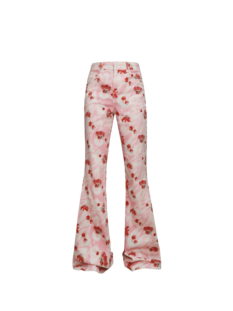 STRAWBERRY PRINT JEANS