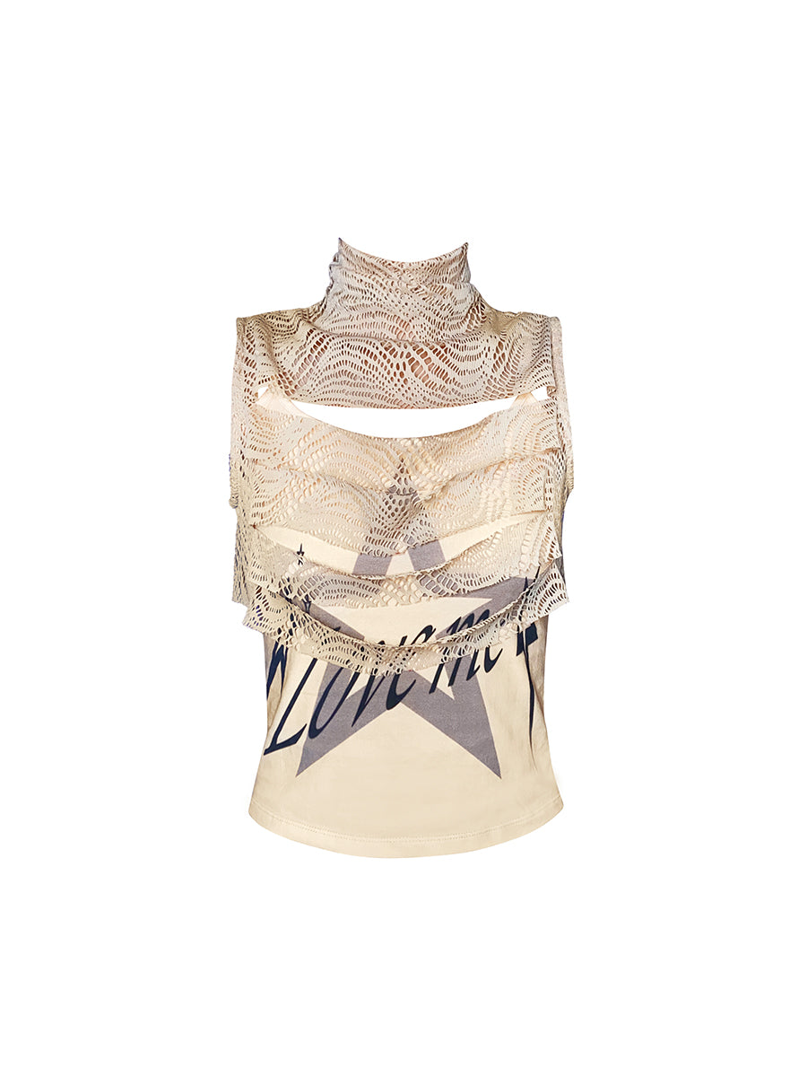 BEIGE TOP SET