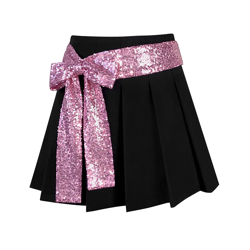 BOWKNOT PLEATED SKIRT
